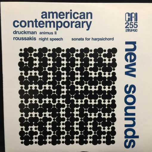 Jacob Druckman / Nicolas Roussakis -  Animus II / Night Speech, Harpsichord Sonata LP NM 1970 CRI Modern Classical