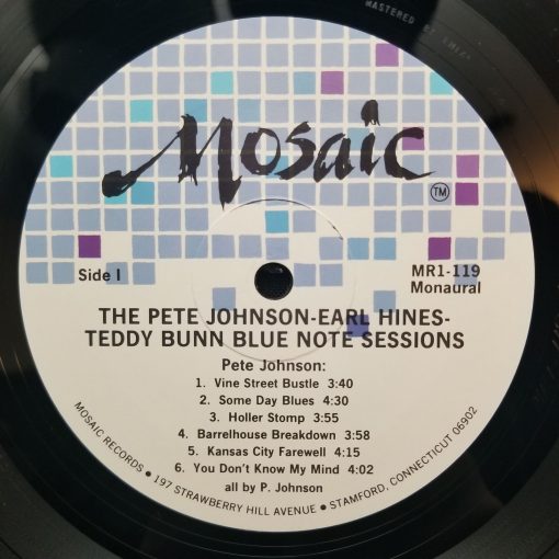 The Pete Johnson / Earl Hines / Teddy Bunn Blue Note Sessions LP MINT Mosaic 1987 Jazz