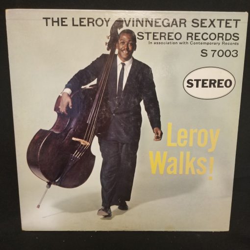 Leroy Vinnegar Sextet LP NM/M Leroy Walks! 1958 Contemporary S7003 1st Stereo Deep Groove   Press Feldman Wilson Edwards Perkins Bazley