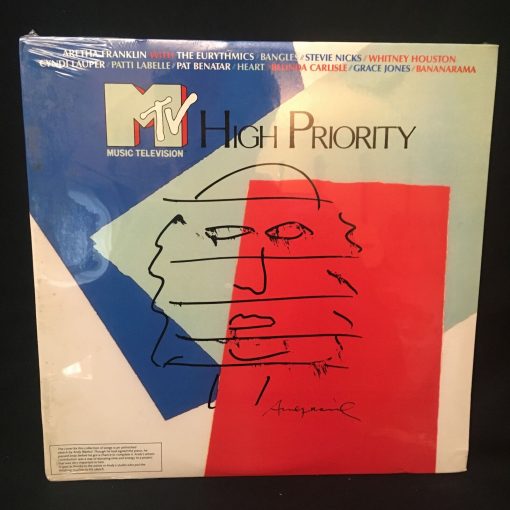 MTV High Priority LP SEALED ANDY WARHOL Cover for Breast Cancer Aretha Nicks Whitney Lauper Benatar Heart Bangles