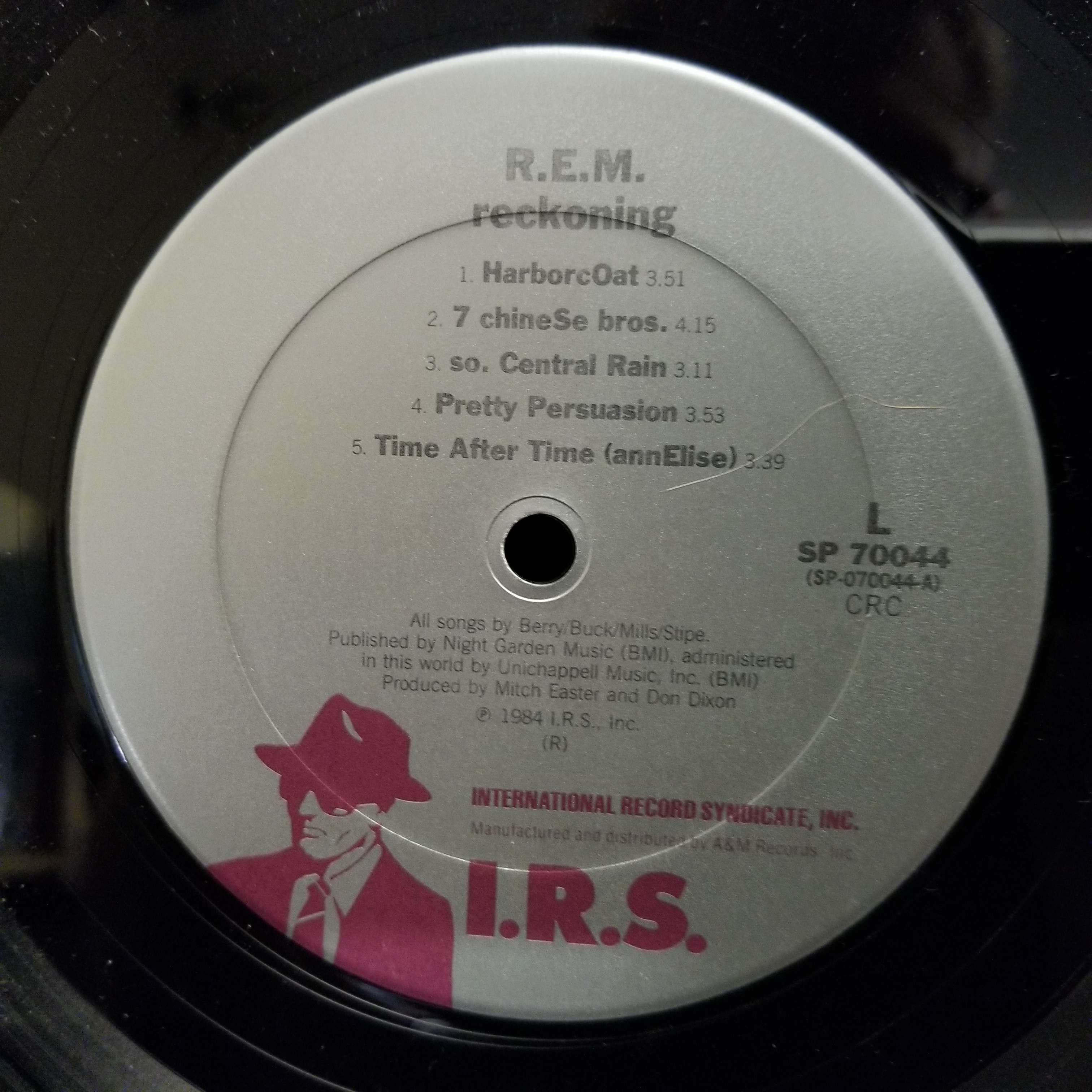 R.E.M. - Reckoning LP NM 1984 Original Press So. Central Rain Rockville IRS Indie Alt Rock Ultrasonic Cleaned - Image 2