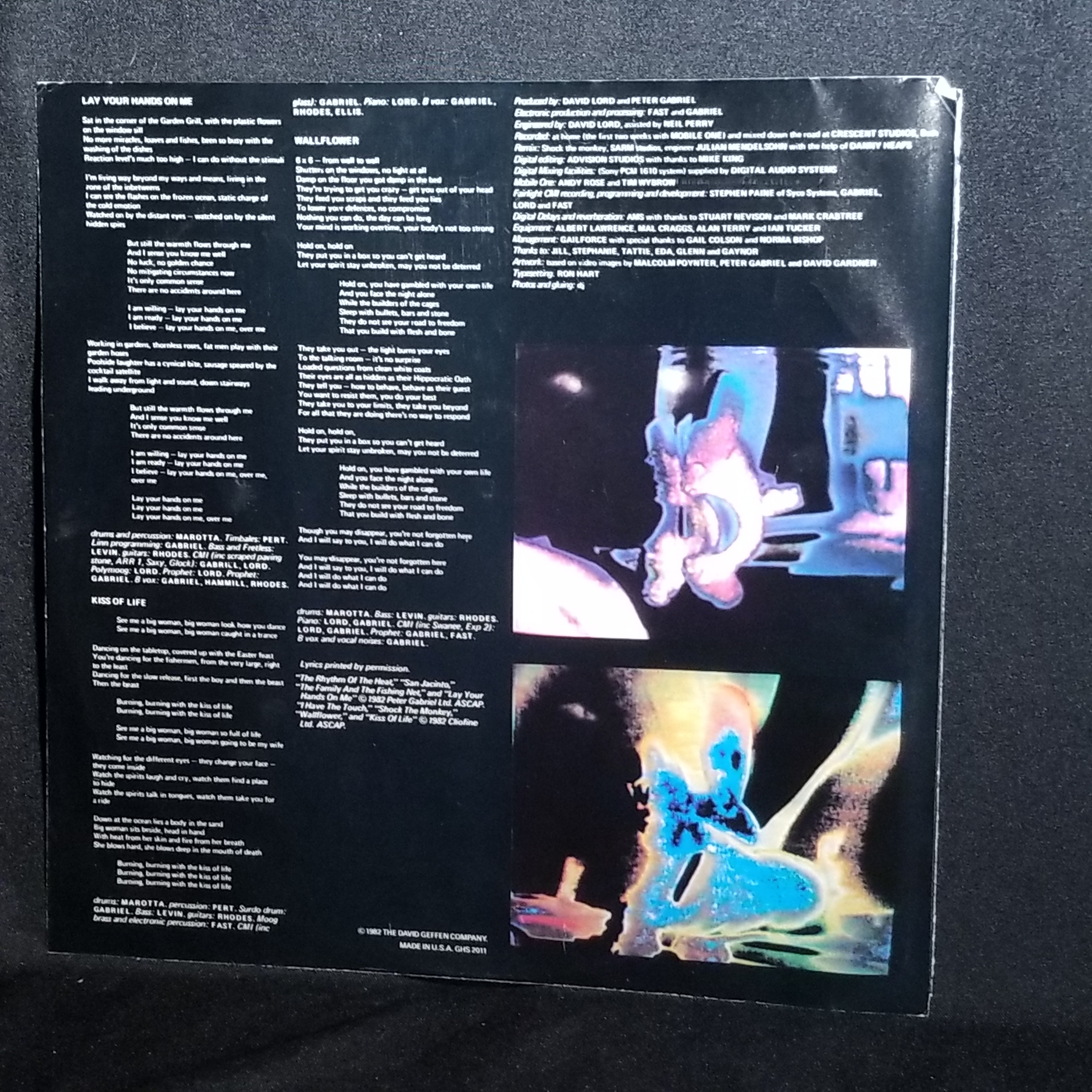Peter Gabriel - Security LP NM 1982 Orig Press Art Prog Rock Shock The Monkey San Jacinto Ultrasonic Cleaned - Image 4