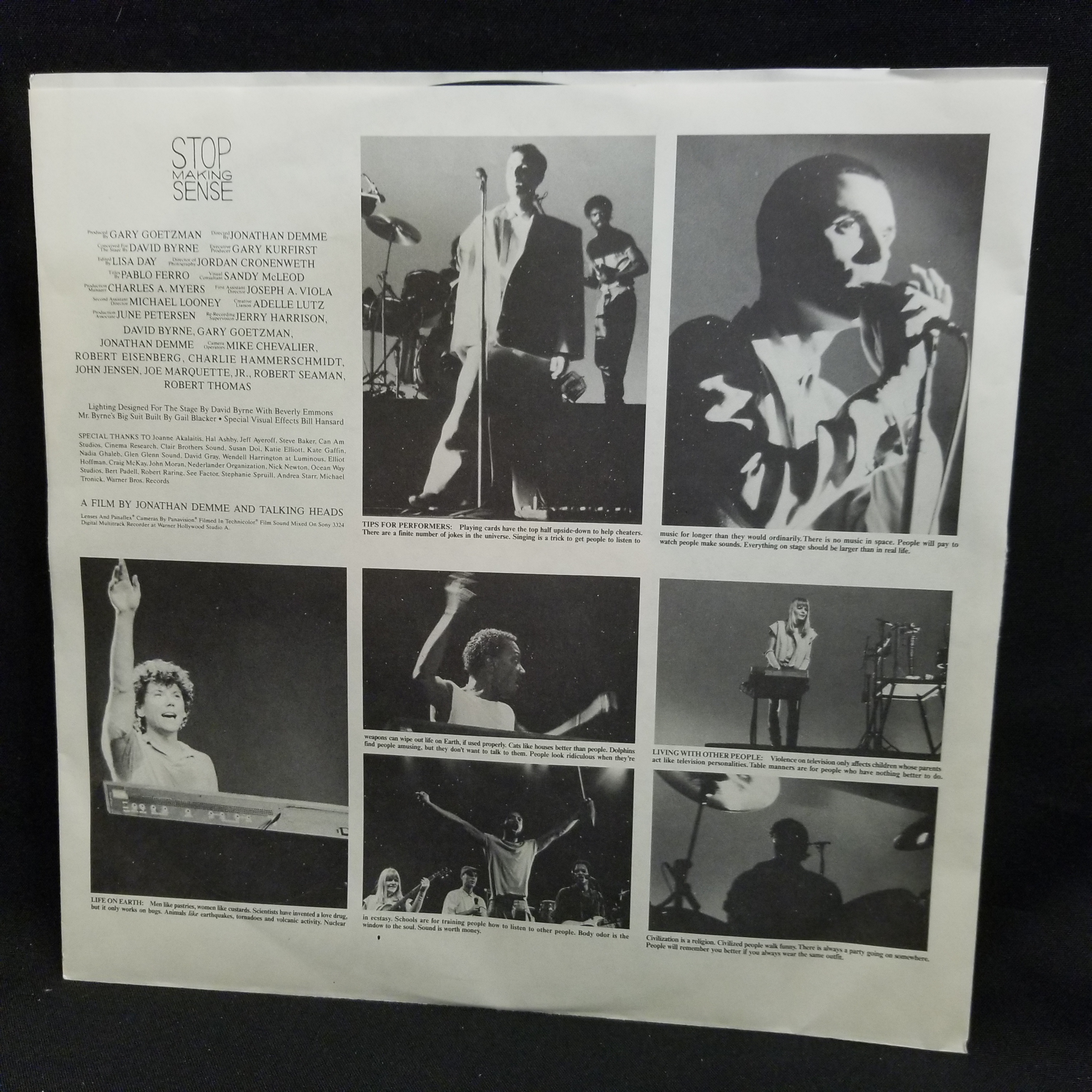 Talking Heads - Stop Making Sense LP NM 1984 Original Press Live Hits Funk Indie New Wave Soul Rock Ultrasonic Cleaned - Image 4