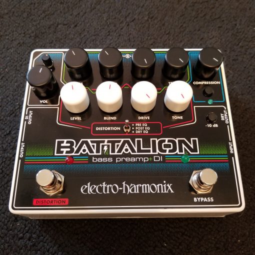 EHX Electro-Harmonix Battalion Bass Preamp DI Compressor Noise Gate Distortion EQ Pedal