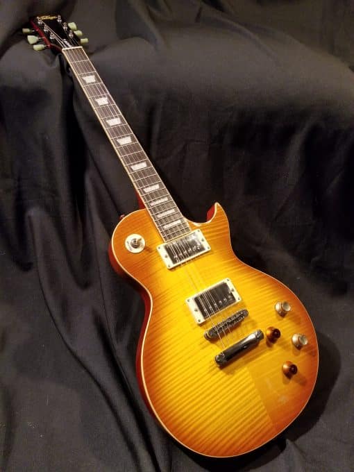 NEW VINTAGE Peter Green Gary Moore LP style Lemon Drop V100PGM Wilkinson Electric Guitar Black Magic Woman Tone w/reverse neck pickup