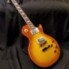NEW Vintage Wilkinson Flame Top Honeyburst LP Style Electric Guitar V100HBP All Mahogany