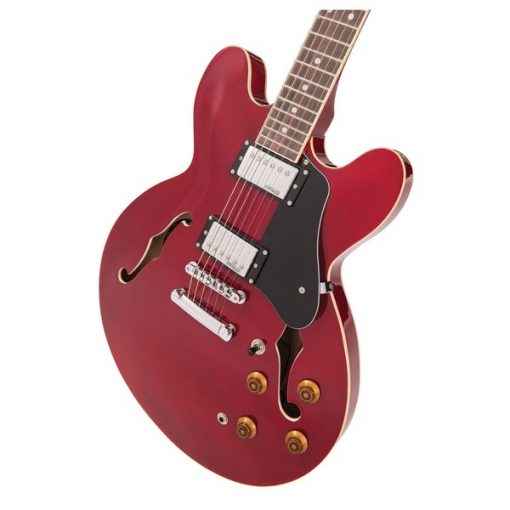 NEW Vintage Wilkinson 335 Style Semi-Hollowbody Electric Guitar VSA500 Red