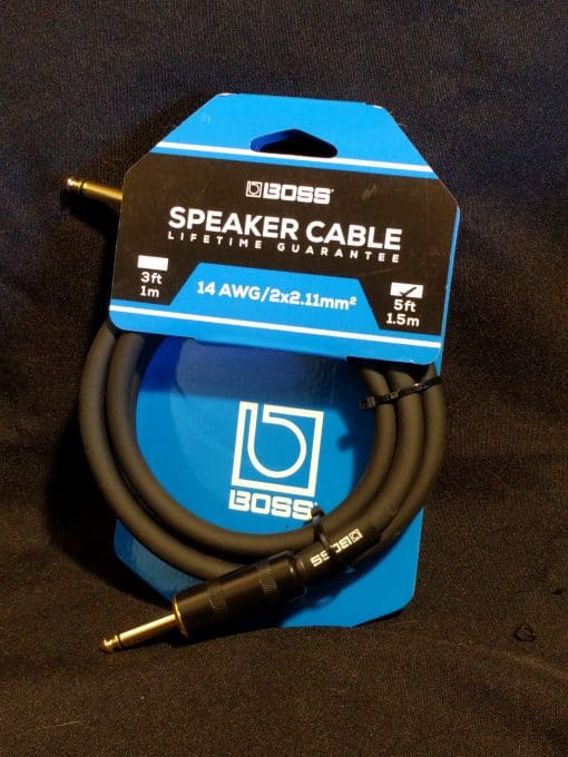 Boss BSC-5 Speaker Cable 5' ft 24k Gold Plated 14 AWG Oxygen-Free Copper