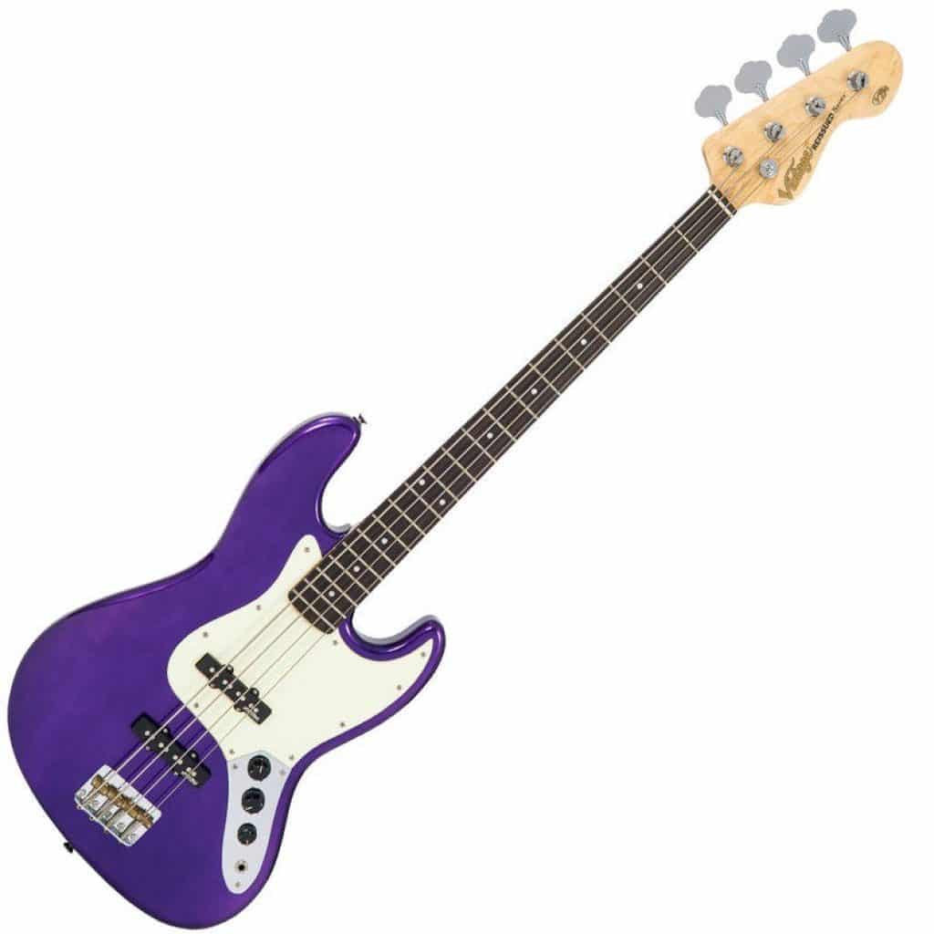 NEW Vintage Wilkinson Reissued VJ74PL Purple Classic 60's Electric J Bass w/ VIDEO - Image 9