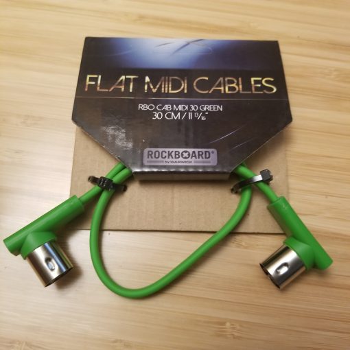 NEW Warwick Rockboard Flat Green MIDI Cable 30cm 12" Oxygen Free Copper