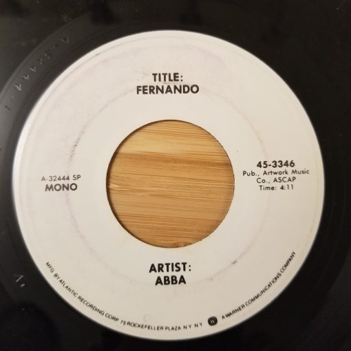 ABBA - Fernando NM 1976 White Label PROMO 7" 45 Stereo Mono Mixes Pop Rock Atlantic 45-3346