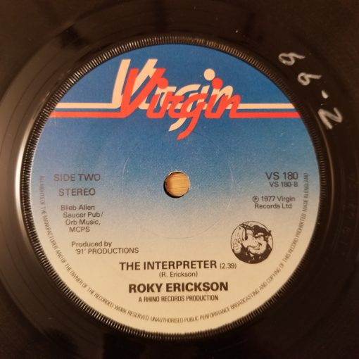 Roky Erickson - Bermuda / The Interpreter NM/M UNPLAYED UK 7" 45 1977 Psychedelic Rock Virgin VS 180 13th Floor Elevators
