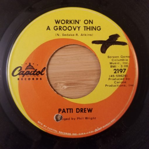 Patti Drew - Workin' On A Groovy Thing / Without A Doubt 7" 45 NM PROMO Northern Soul Funk 1968 Sedaka