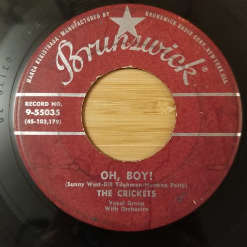 The Crickets - Oh, Boy! / Not Fade Away 7" 45 Buddy Holly 1957 Brunswick Early Rock and Roll