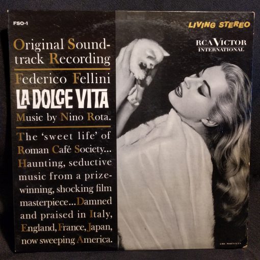 Fellini Soundtrack - Nino Rota - La Dolce Vita LP NM 1961 UK Press RCA FSO-1 Fellini
