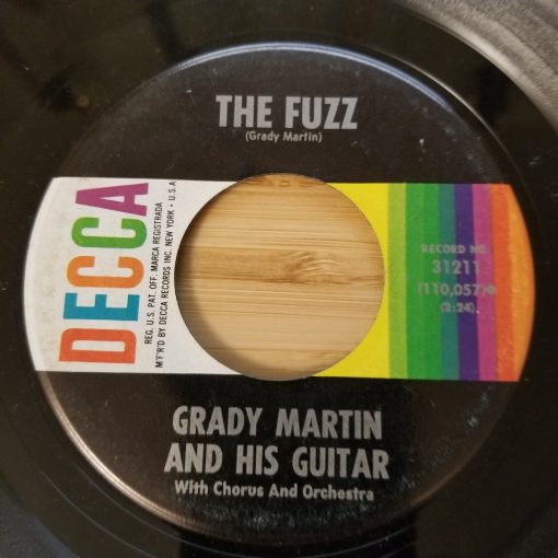 Grady Martin And His Guitar - Tippin' In / The Fuzz EX/NM 45 7" 1961 Decca Country Folk