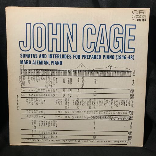 John Cage Sonatas and Interludes For Prepared Piano (1946-48) LP CRI 1965 Avant Classical