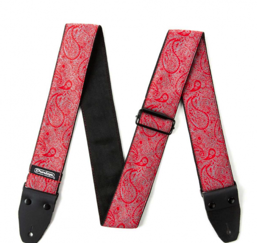 NEW Dunlop D6711 Jacquard Paisley Red Strap for Guitar Bass Mandolin Uke