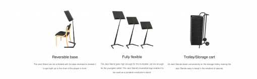 RATstands Jazz MUSIC STAND - The Worlds Most Portlable & Foldable - Perfect for anytype of Gig / Performance