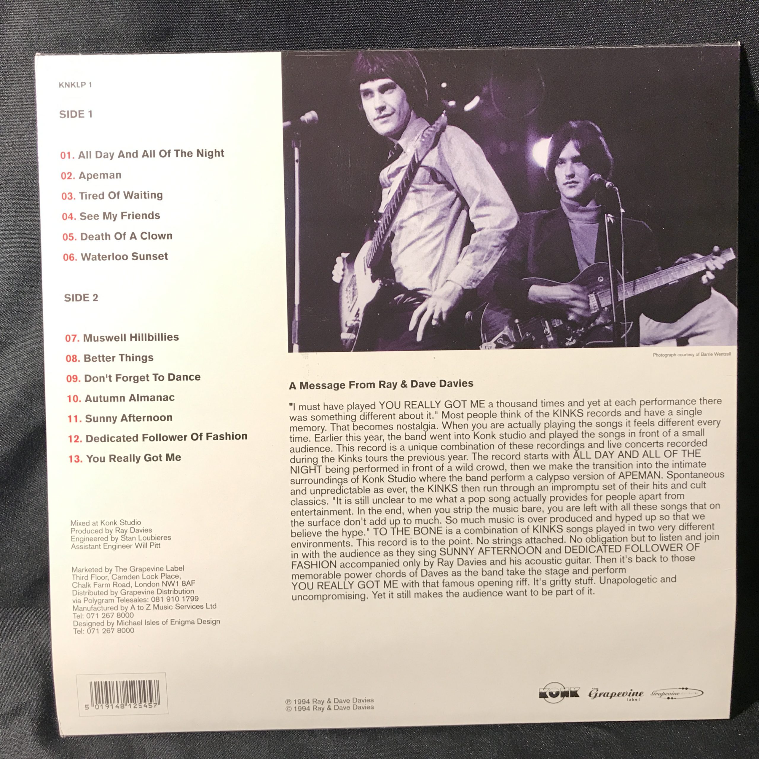 The Kinks - To The Bone LP NM / 1994 Konk Pressing / One of the Rarest Kinks Titles / Classic Rock - Image 5