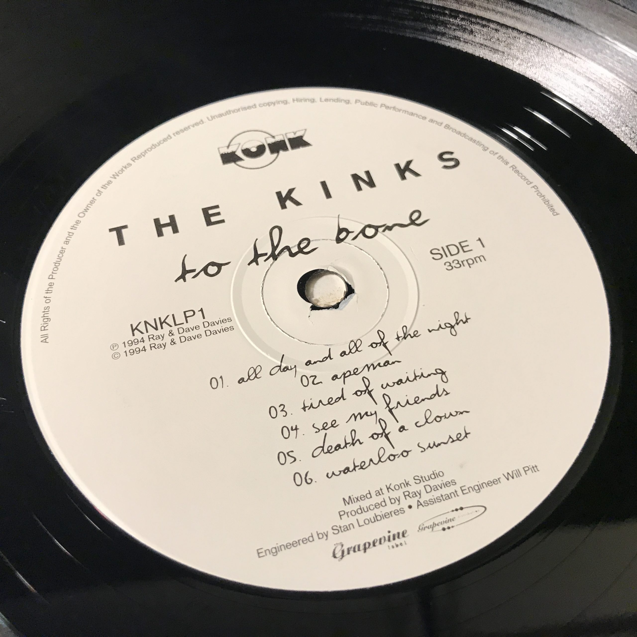 The Kinks - To The Bone LP NM / 1994 Konk Pressing / One of the Rarest Kinks Titles / Classic Rock - Image 4