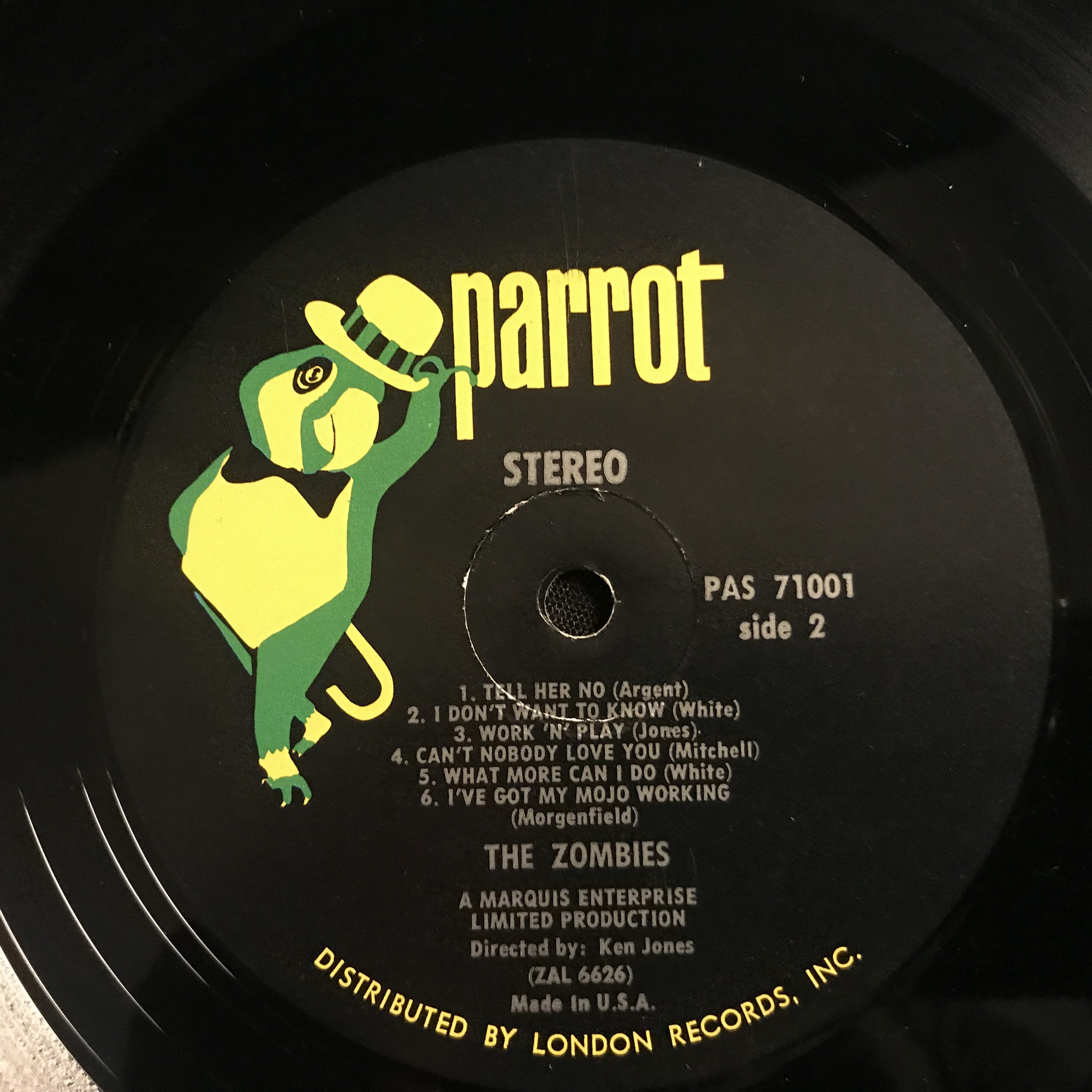 The Zombies - The Zombies LP EX/NM 1965 Parrot Press Promo Classic Rock / She's Not There / Tell Her No & Ultrasonic Cleaned - Image 3