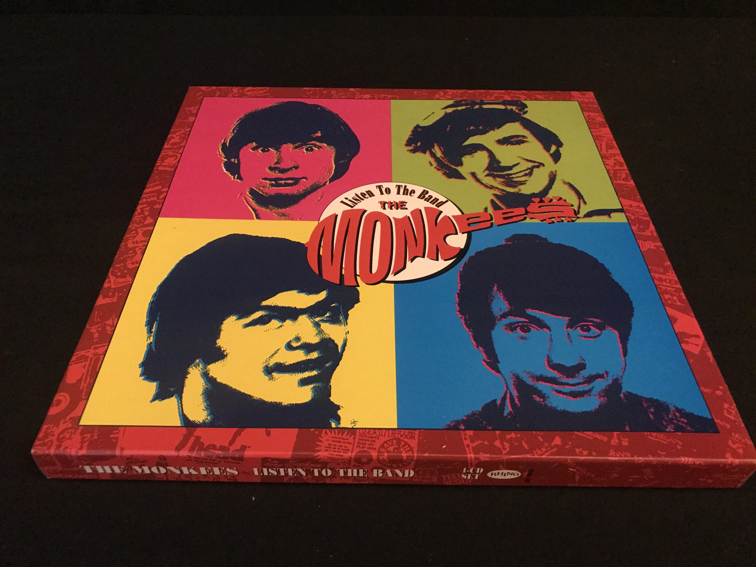 The Monkees - Listen To The Band 4 CD BOX SET Rhino 1991 MINT w/ Hype Sticker Rock Pop Psychedelic