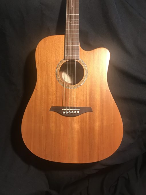 Vintage VEC501MH Acoustic Dreadnought Satin Mahogany w/ Fishman Presys II pickup & USB Recording!