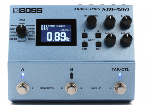 Boss MD-500 Modulation Pedal = Slicer Rotary Vibe Vibrato Filter Chorus Trem Phase Flanger Ring Mod
