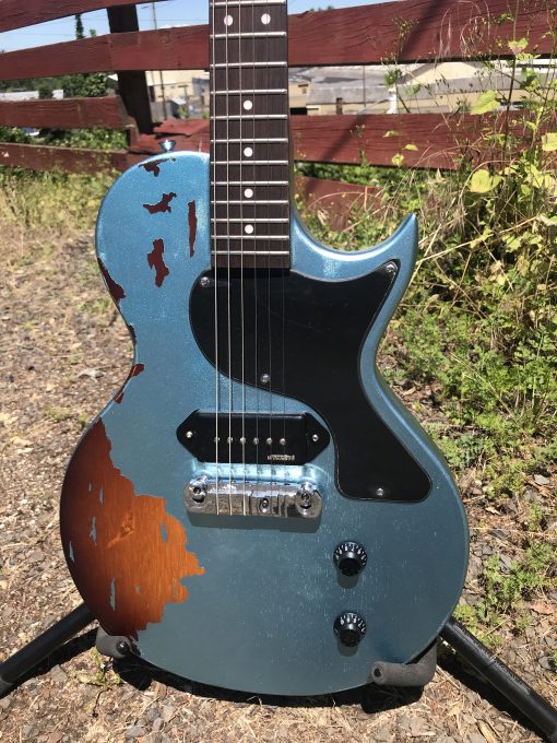 Vintage V120-MRGHB Relic'd LP Jr. Style Electric Guitar w/ VIDEO! 5 lbs 12 oz
