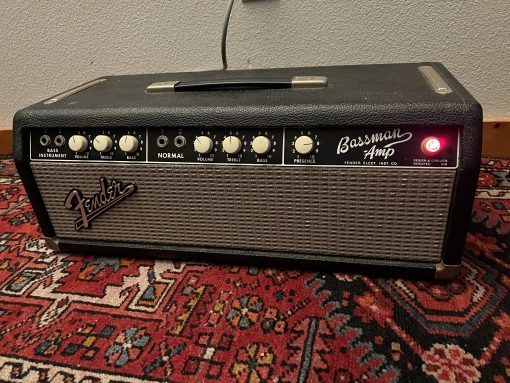 1964 Blackface Fender Bassman Tuxedo White Knob 6G6-B Head Amplifier
