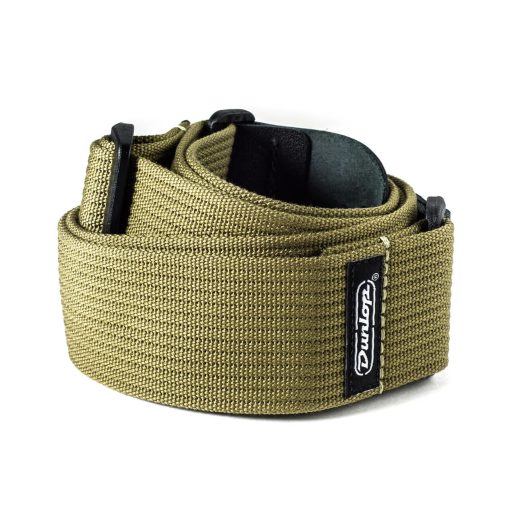 Dunlop D27-01OL Olive Green Guitar/Bass/Mandolin Strap, Ribbed Cotton