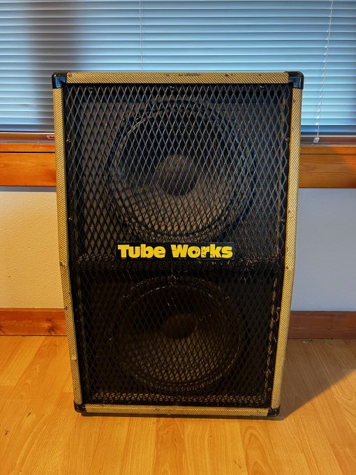 Rare Tweed Tube Works 2x12 Vertical Speaker Cabinet, Slanted, 8ohm