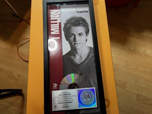 Hunter Hayes RIAA Award - "Wanted" - 1 Million Singles Sold