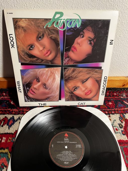 Poison - Look What The Cat Dragged In LP 1986 MINT RCA Enigma Glam Rock