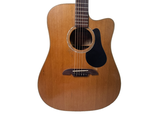 Vintage Alvarez AD62SC  Acoustic Guitar - Flight Case - Luthier Setup - Solid Cedar Burled Mahogany