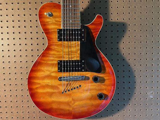 NEAR MINT Dean EVO AS7 - 7 String Electric Guitar - Amberburst Flame - USA HSC