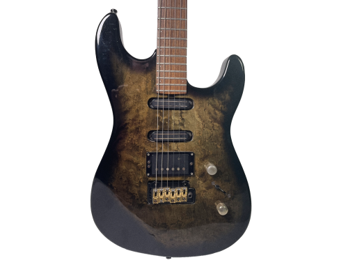 Godin Artisan ST - Schaller bridge and Pickups - HSS with Coil Split- Gold Burl Burst