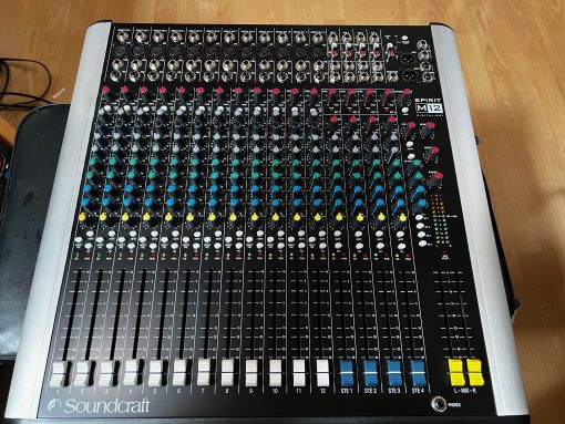 Soundcraft Spirit M12 and case! 12-channel 4-bus Mixer Multipurpose Console Digital Outs