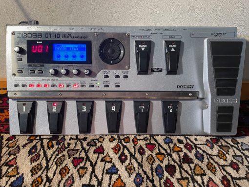 Boss GT-10 Effects Processor w/ Road Runner Carrying Case Gig Bag & Power Supply