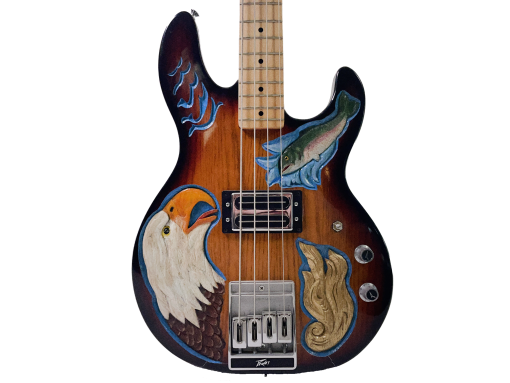 Vintage 1982 Peavey T-45 Electric Bass w/ Custom Montana Carvings