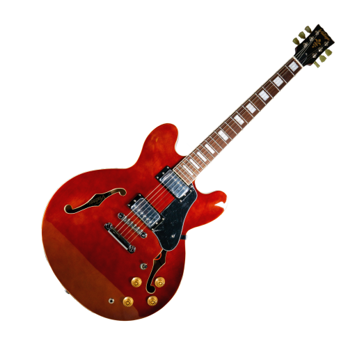 Vintage VSA500 335 Walnut Semi Electric Guitar w/ Luthier Setup