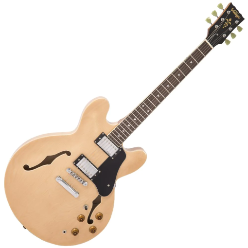 NEW Vintage VSA500 ReIssued Semi Hollow 335 Maple Guitar ~ Natural Maple