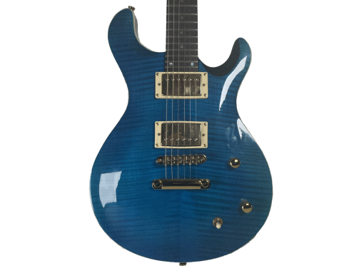 Frank Stallone Tiger Electric Guitar - Double Humbuckers - Blue Flame - Double Cutaway