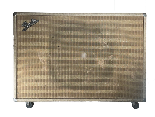 Vintage 1963 Fender Showman Blonde 1x15" Cabinet - JBL Tone Ring Orange Frame w/og fiberglass - John Neff / Maui Recorders Owned