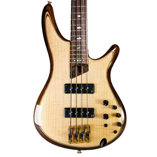Ibanez SR1400E SR Premium Electric Bass Guitar - Natural w/ Tape Wound Strings and Gator Gig Bag