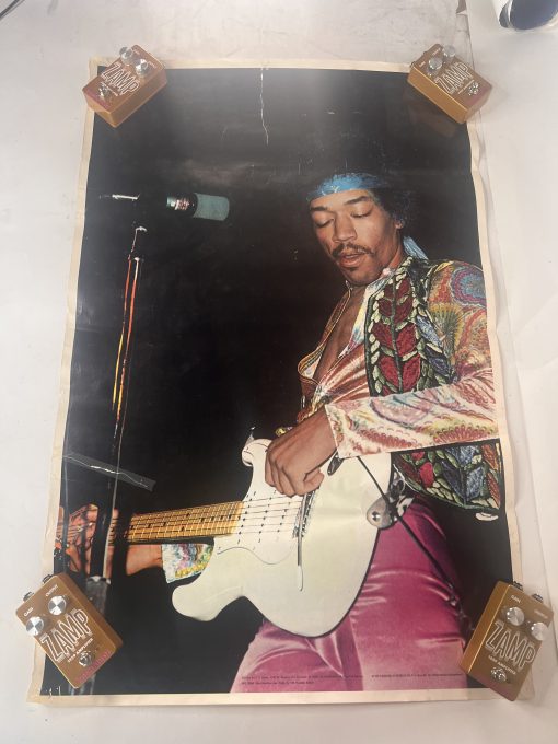 Original 1972 Jimi Hendrix POSTER Switzerland Wizard & Genius LIVE CONCERT 22.75" x 34.5"