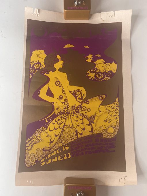 1970's Osiris Hapshash UFO Club POSTER HANDBILL 1967 Arthur Brown Soft Machine Liverpool Love Festival