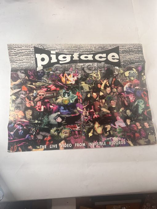 Vintage 1990's PIGFACE Live Video POSTER Punk Industrial Rock