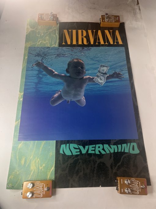 Original 1991 Nirvana Nevermind PROMO POSTER 35"x23" Sub Pop DGC NEVER HUNG
